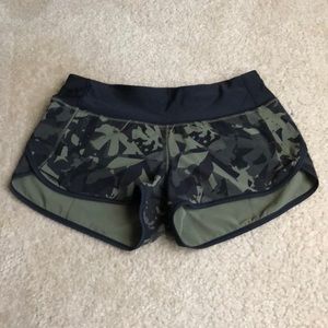 lululemon athletica camo H20 speed shorts